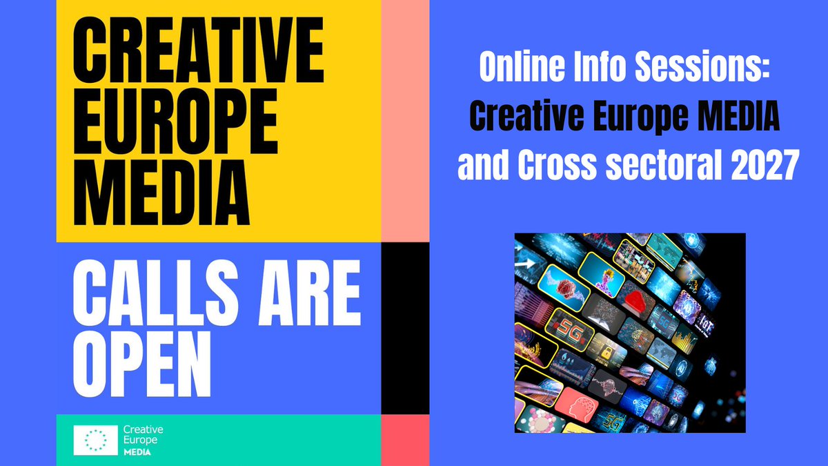 ECDMEDIACat's tweet photo. 🔜Sessionsℹ️informatives sobre les noves convocatòries @MEDIAprogEU🇪🇺 i Cross-Sectoral 2027!

🔹TV&amp;Online Content🗓️12 oct 🕑14-17h
🔸European Film Distribution🗓️13 oct🕑14-17h
🔹Slate &amp; Mini-slate 🗓️14 oct 🕙10-13h
🔸European Film Sales🗓️15 oct🕑14-17h

🔗https://t.co/yqwIICnXFC https://t.co/9ERYcnVCby
