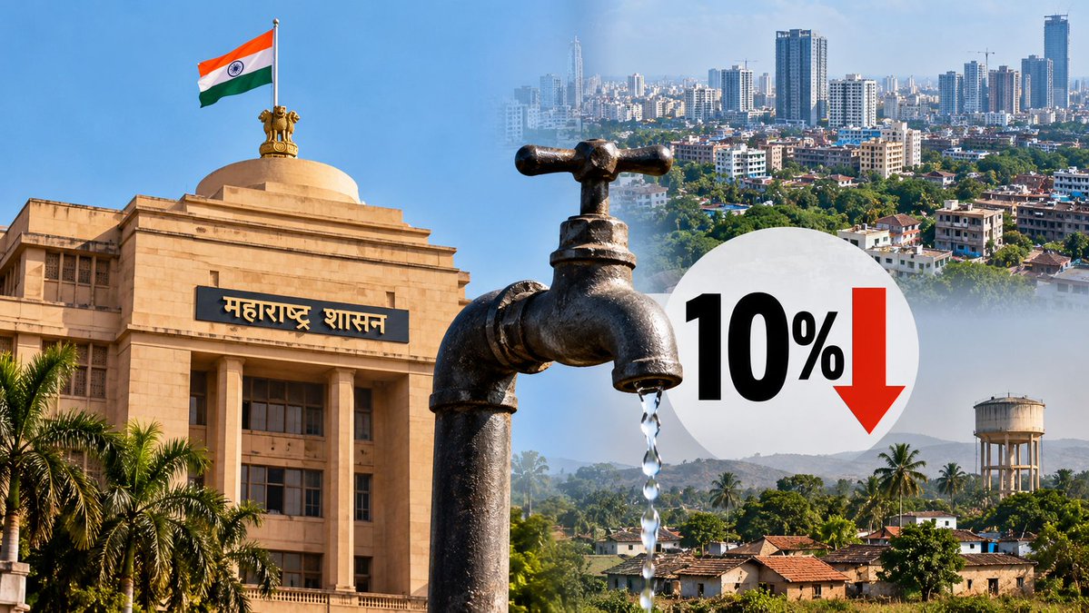 IndianTechGuide's tweet photo. 🚨 Maharashtra announces a minimum 10% water cut across all urban and rural local bodies from October 16. https://t.co/XnvVZ5OLjj