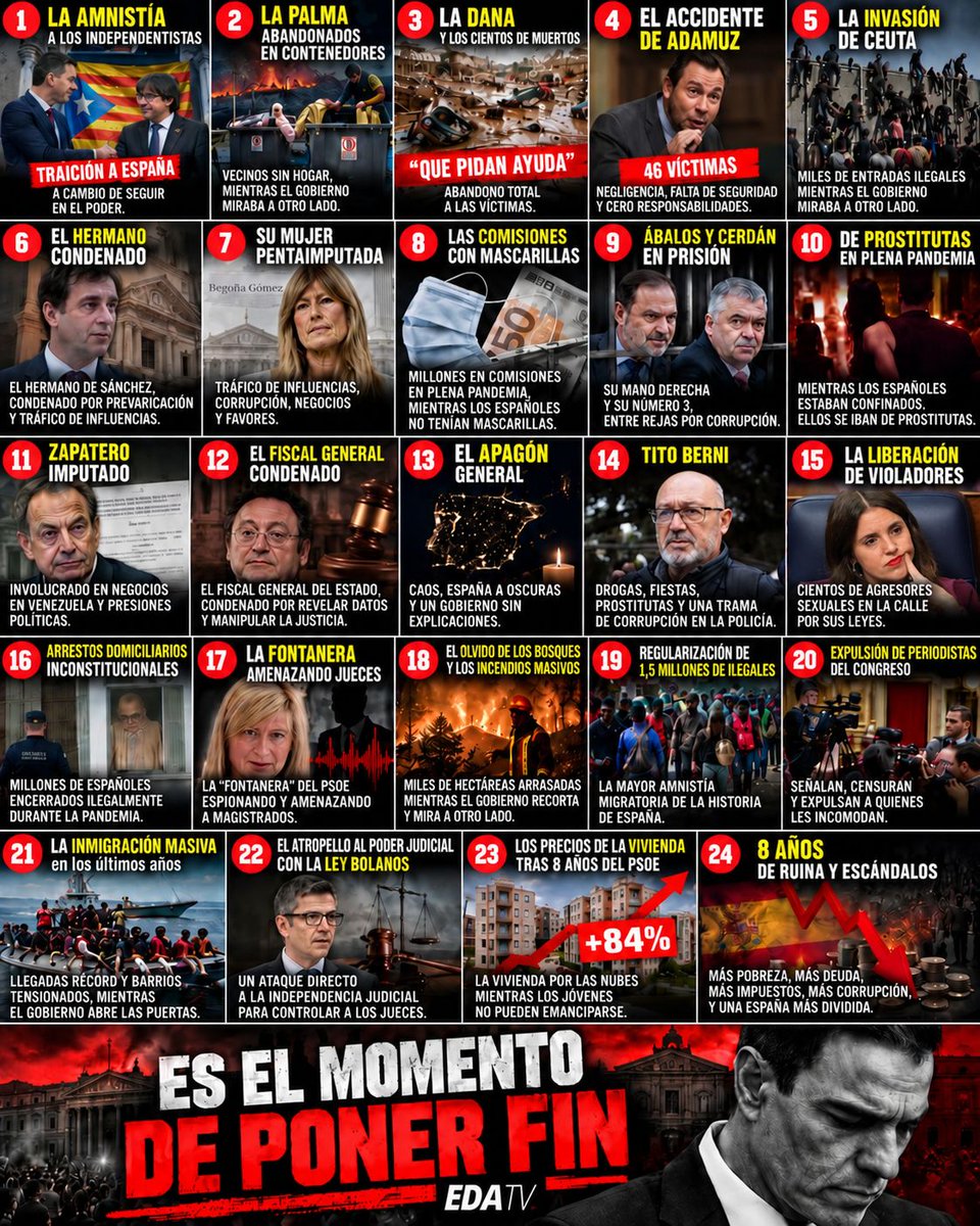 edatvoficial's tweet photo. 🇪🇸‼️ | El resumen de los años de terror del sanchismo. https://t.co/2vnrtgHvKG
