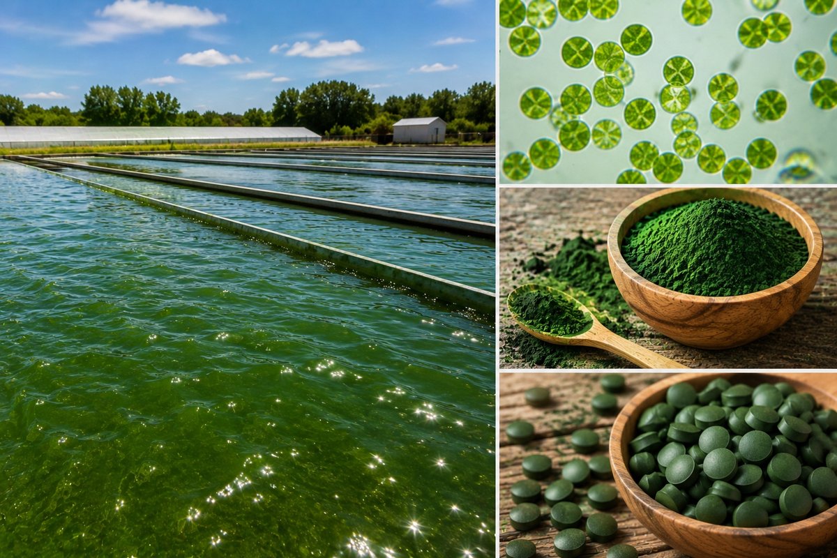 BioProphyl's tweet photo. Chlorella ist eine einzellige Grünalge und lebt natürlicherweise im Süßwasser. Ihr Name leitet sich vom grünen Blattfarbstoff Chlorophyll ab – passend zu ihrer intensiven Farbe.

#BioProphyl #AusDerNatur #Chlorella #Süßwasseralge #Algen #Naturprodukt #BioQualität https://t.co/TU74XGgTm2