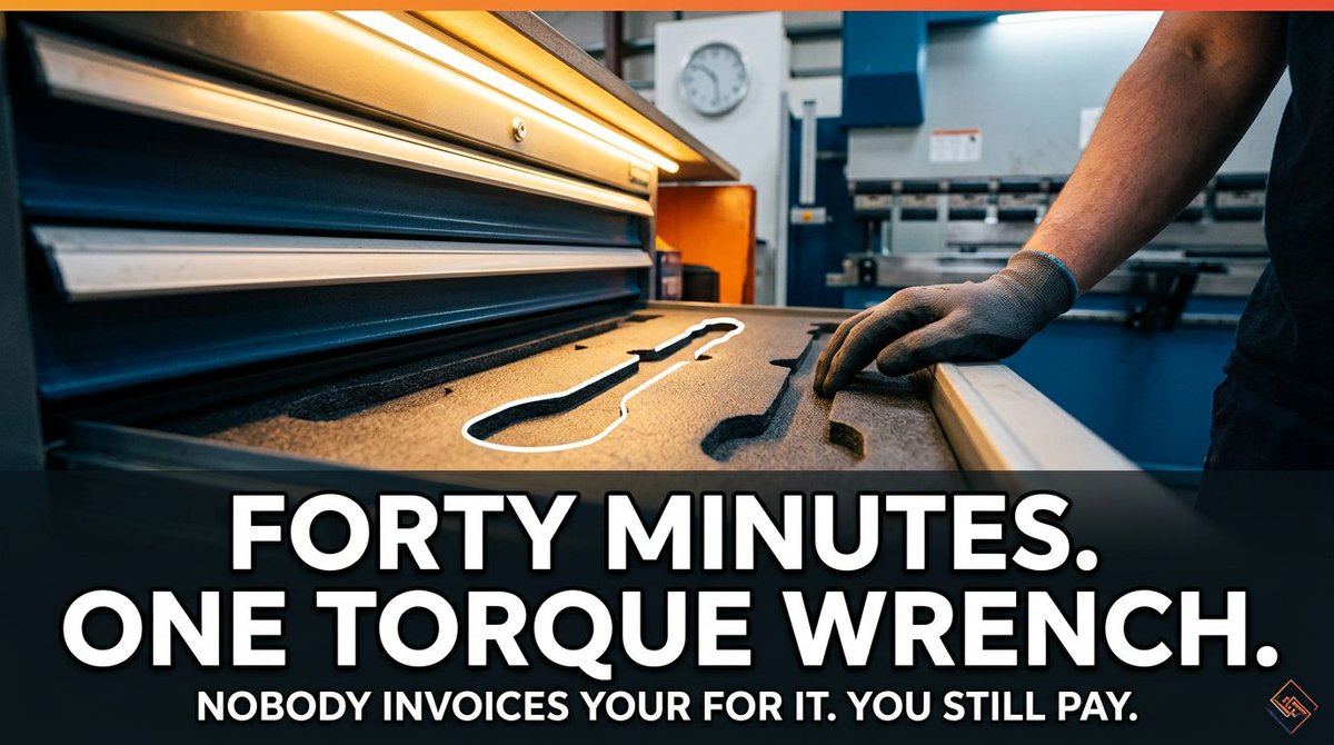ap_tcmuk's tweet photo. Nobody invoices you for a spindle stood still for 40 minutes, waiting on a first off check. You pay anyway. Two or three times a day, across several machines. That's waiting, one of the 8 lean wastes: https://t.co/UXdLDEwQ6Y
#LeanManufacturing #UKManufacturing #Lean #OpEx https://t.co/rdohKf37Gm