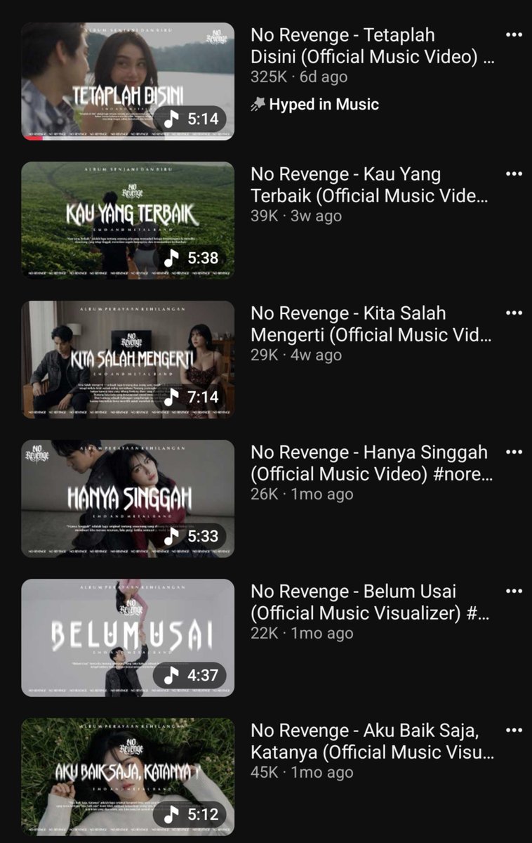MiskinTV_'s tweet photo. Video ini pernah lewat di beranda kamu? Thumbnail nya cukup menggoda buat diklik, karena awalnya gw pikir ini 'For Revenge'.

Tapi ternyata ini 'No Revenge'. Sepertinya ini AI Music yang mengusung konsep dan tema yang sama dengan 'For Revenge'.

Video2nya terhitung cepat meraih views. Sepertinya bakal mengundang perdebatan baru soal AI Music nih.