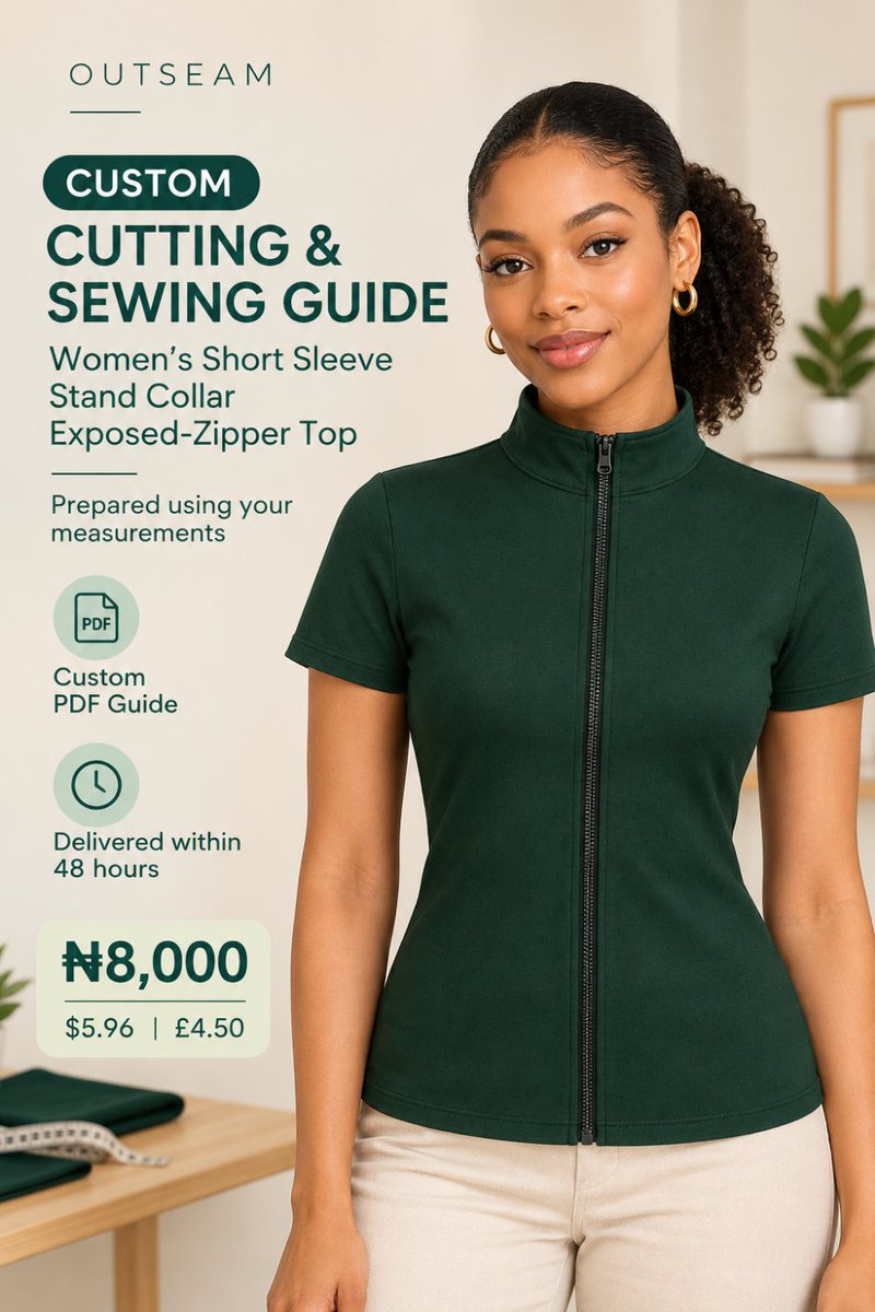 Outseam_io's tweet photo. Get your step-by-step cutting &amp; sewing written guide for this custom women’s short sleeve stand collar exposed-zipper top!

https://t.co/UPZC5hCr8h

#madetowear #madetomeasure #customguide #patterndrafting #patternmaking #sewingpattern #diy #diyfashion #clothing #virałpost https://t.co/ESNzg6mSxd