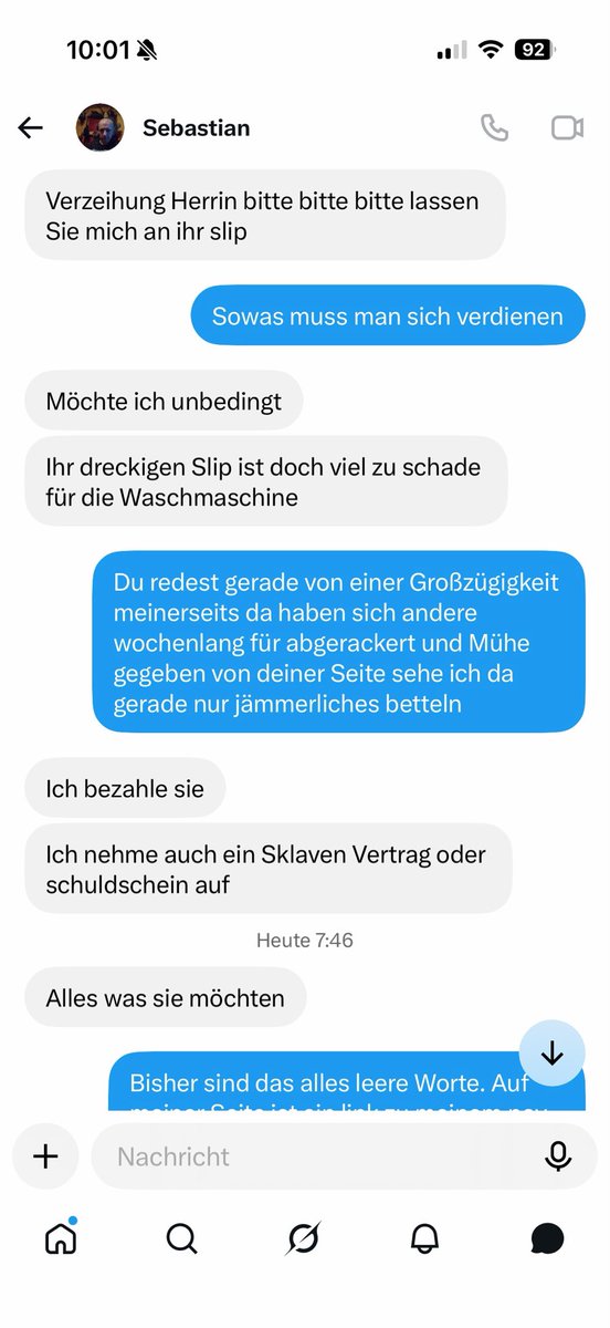 HerrinHanni's tweet photo. Achtung an alle wunderschönen Frauen hier! 
Ich habe hier eine reine Zeitverschwendung gefunden. Ein räudiger Köter der nichts anderes kann als jämmerlich zu betteln und leere Worte auszusprechen. 
Verschwendet eure Zeit nicht 🫰🏼 https://t.co/K8WcW6NTiU