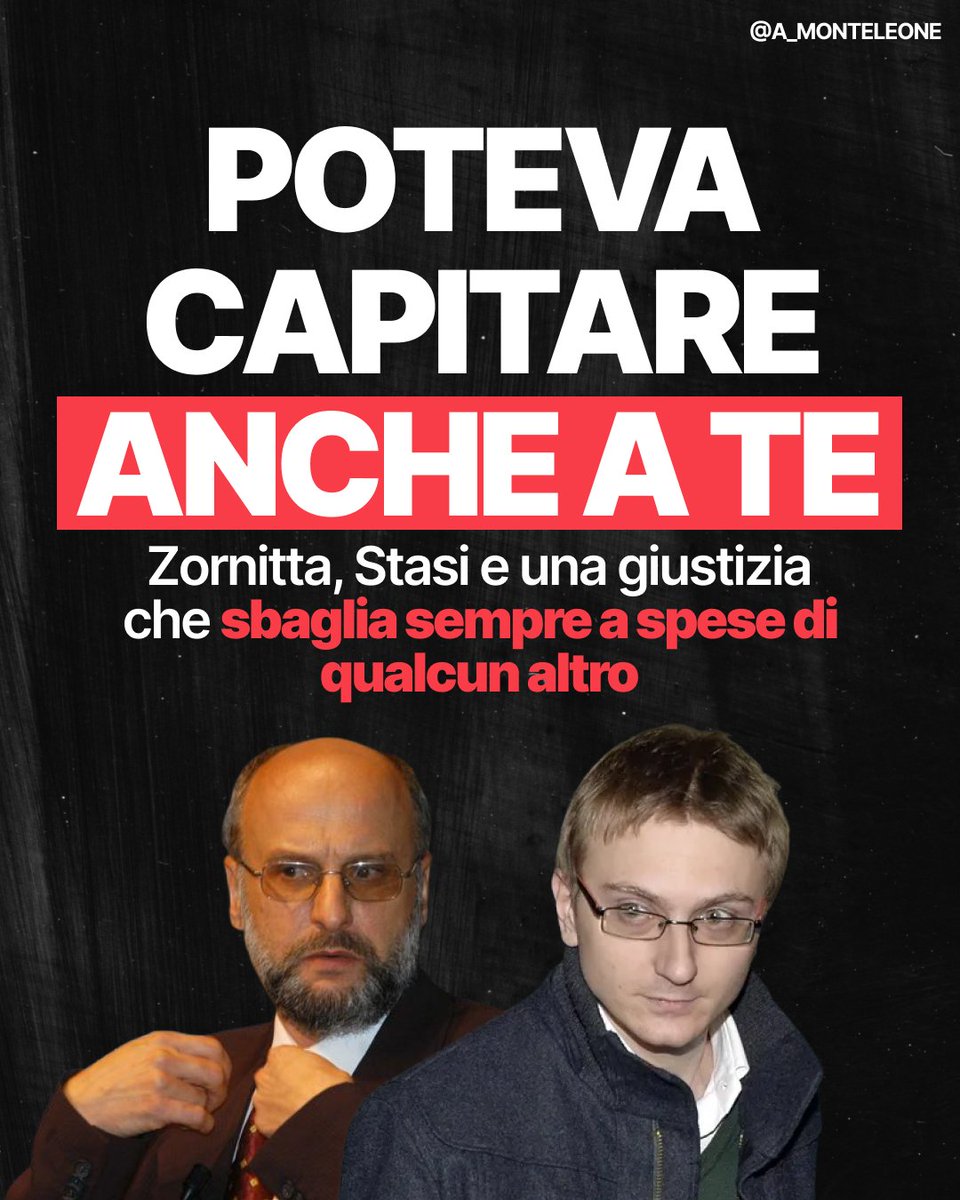 a_monteleone's tweet photo. Anno 2004. Un certo Elvo Zornitta, spettabile ingegnere friulano, finisce nel registro degli indagati per il caso Unabomber, gli ordigni del nordest italiano, uno dei misteri più bui del Paese.

La prova regina? Un paio di forbici sequestrate a casa sua. Combaciavano con i reperti solo e soltanto perché un ispettore della scientifica, poi condannato, aveva pensato bene di manomettere tutto. Che bella questa "giustizia" acefala, a tratti criminale.

Ma il punto è un altro. Da quella tragedia giudiziaria, che fu anche umana (per Zornitta quelle indagini furono una condanna a vita), non abbiamo imparato niente di niente.

Perché siamo fatti così: ci infiammiamo a comando davanti a ogni caso di cronaca, poi passiamo  al canale successivo. Ed eccoci qui. I Ris di Parma sapevano dell'innocenza di Stasi e nascosero i test negativi del dna sui pedali. L'uomo dagli "occhi di ghiaccio", quello che "non piange mai" (cito noti articoli, ve li ricordate?), buttato al gabbio 19 anni fa. Da innocente.

Oggi Stasi è affidato ai servizi sociali. Ergo, fuori dal carcere sì, ma non dalla sua condanna. Il minimo sindacale, per un uomo che ha resistito a tutto questo, è restituirgli l'onore.

La giustizia va cambiata, ora. Alberto è solo un caso fra tanti: nel 2007 è stato la vittima sacrificabile di un sistema che getta nel tritacarne, anche con ragionevoli dubbi. Poteva capitare a me. Poteva capitare a un amico, a un partner, a un parente. Poteva capitare a te.