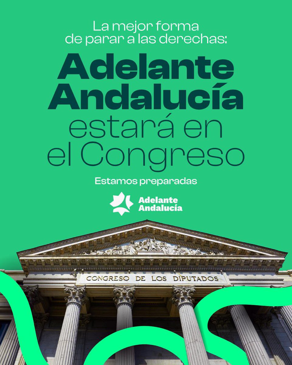 AdelanteAND's tweet photo. La mejor forma de parar a las derechas, Adelante Andalucía. https://t.co/8ISawVnSuf