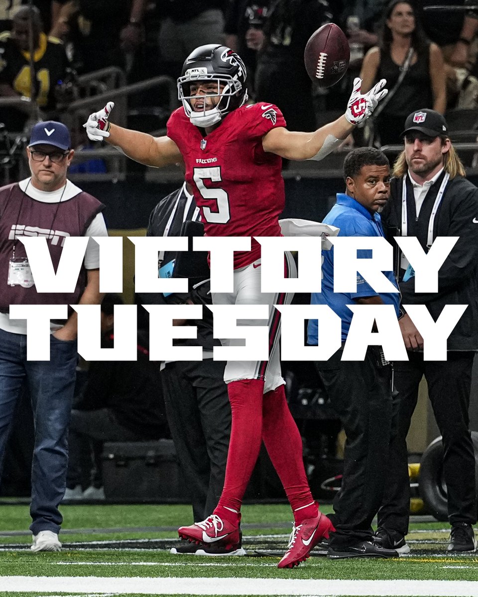 AtlantaFalcons's tweet photo. Happy Victory Tuesday to the Dirty Birds and the Dirty Birds only https://t.co/fKuqUR54GM