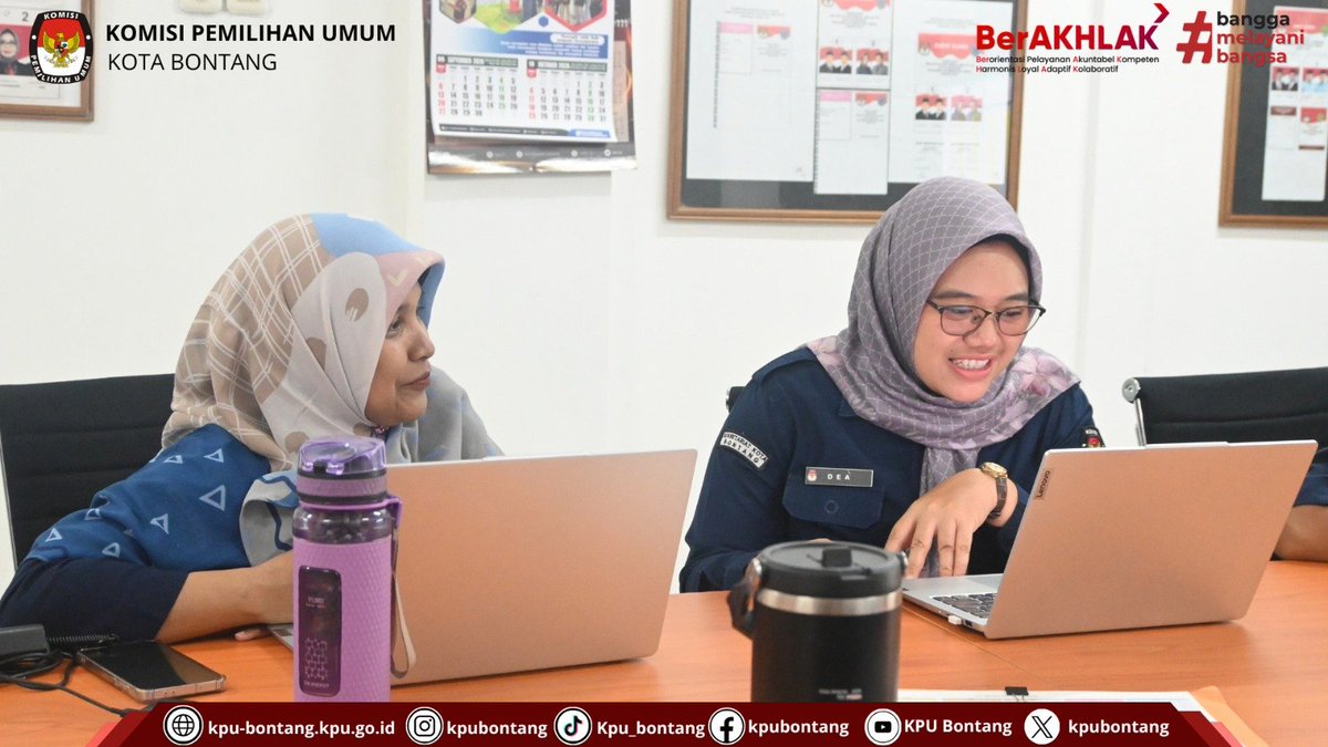 kpubontang's tweet photo. Rekapitulasi Penanganan dan Pelaporan Penerimaan Gratifikasi serta Monitoring Media Sosial di lingkungan KPU Kota Bontang periode bulan September 2026 di ruang Media Center, Kantor KPU Kota Bontang, Selasa (6/10/2026).

#kpumelayani
#kpubontang https://t.co/TZlhpYo8jk