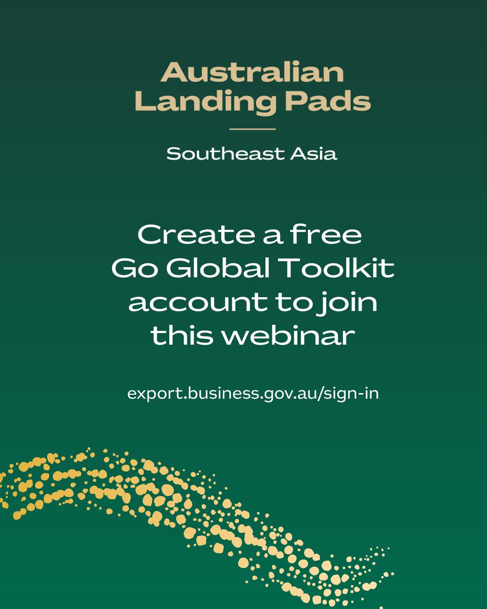 Austrade's tweet photo. Join Austrade's free webinar to learn how to pitch effectively, connect with investors, and position your tech business for growth in one of the world's fastest-growing digital economies.  
 
🔗 https://t.co/bKUCi9WNpO  

#GGT https://t.co/jdNTRSvrUU