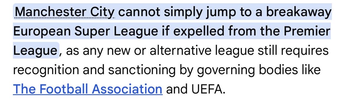 BigSebthePleb's tweet photo. @superace77 Stop with the nonsense, they need FA approval (strongly opposed the last attempt) and UEFA (STRONGLY OPPOSED THE LAST ATTEMPT). Google is your friend!! https://t.co/NJrYscuZzr