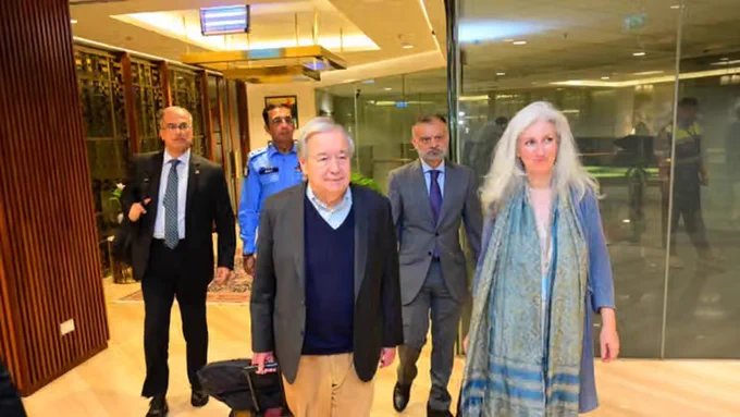 UN Chief António Guterres Begins Two-Day Official Visit to Pakistan
