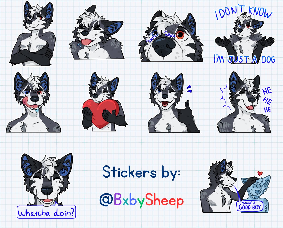 BxbySheep's tweet photo. 40 pack of telegram stickers for @Pup_Tui !! https://t.co/1XOwBIw6RB