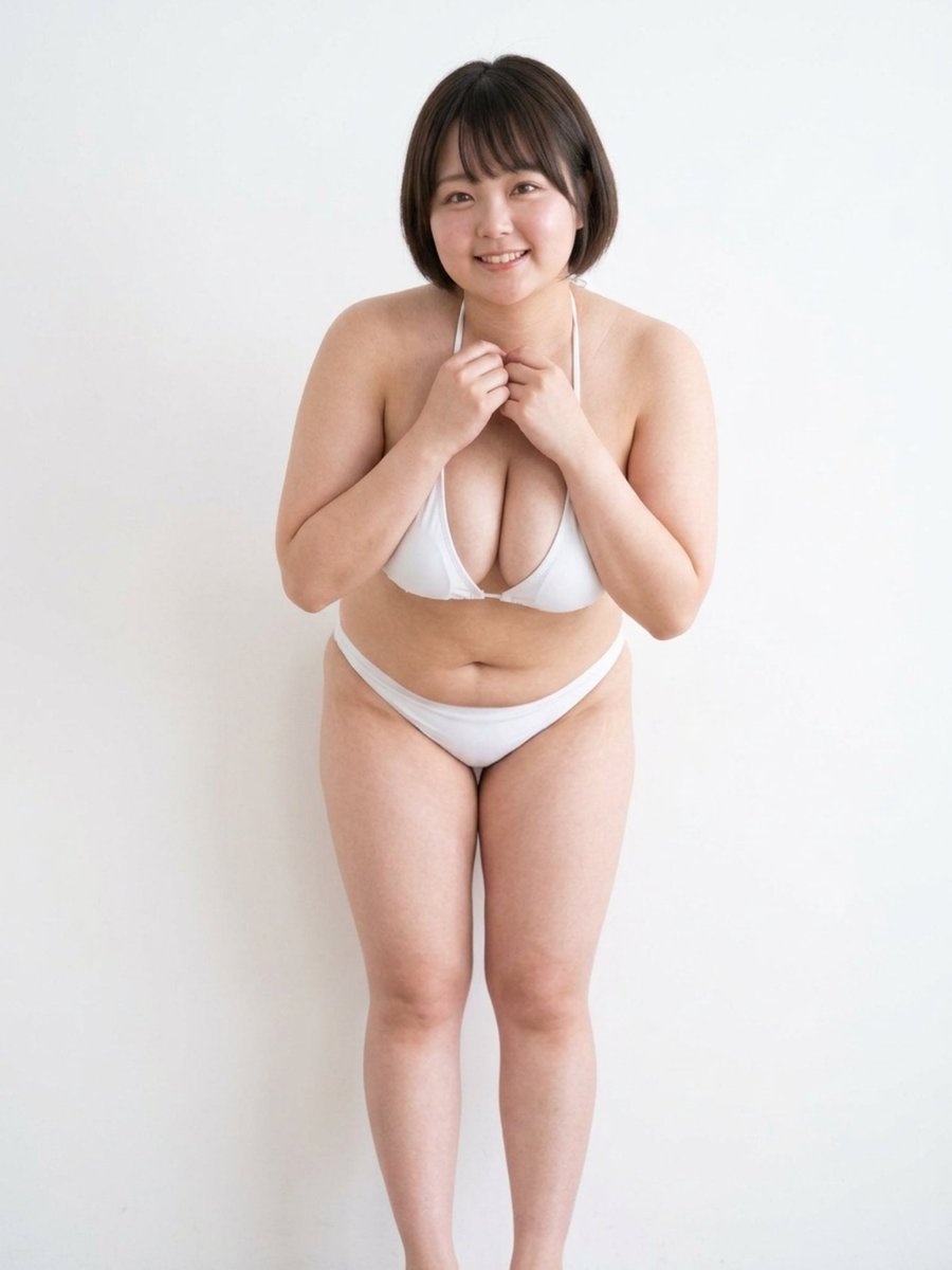 pochari_yui's tweet photo. 白の三角ビキニにした♡ この距離、近く見える？ #ぽっちゃり https://t.co/ecfP0jIRU8
