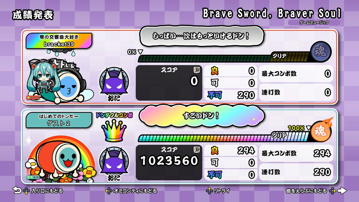 bracket09603837's tweet photo. CS全良504～506譜面目
ソウルキャリバーⅡのやつ
裏は1Pと2P両方やったので2譜面分カウント https://t.co/wFcIUmcxmP