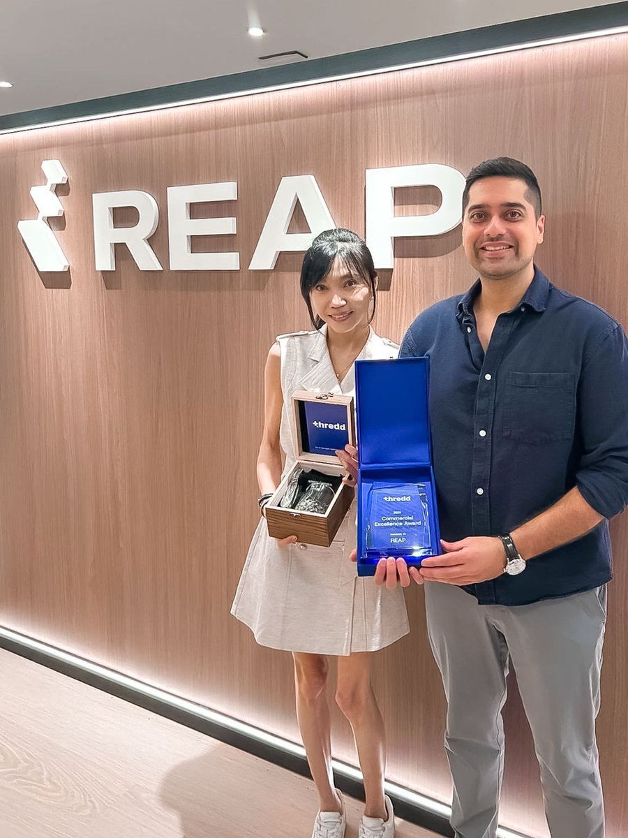 HelloThredd's tweet photo. 🏆 Two awards. One standout partnership.

We're proud to recognise @reapglobal with two of this year's Thredd APAC Partner Awards, for Market Expansion and Commercial Excellence.

Built in APAC and now scaling into new regions, Reap brings consistency, scale and execution to every market they enter.

That helps us deliver the same high standard of partnership and customer experience wherever we operate.

Congratulations to the entire Reap team!