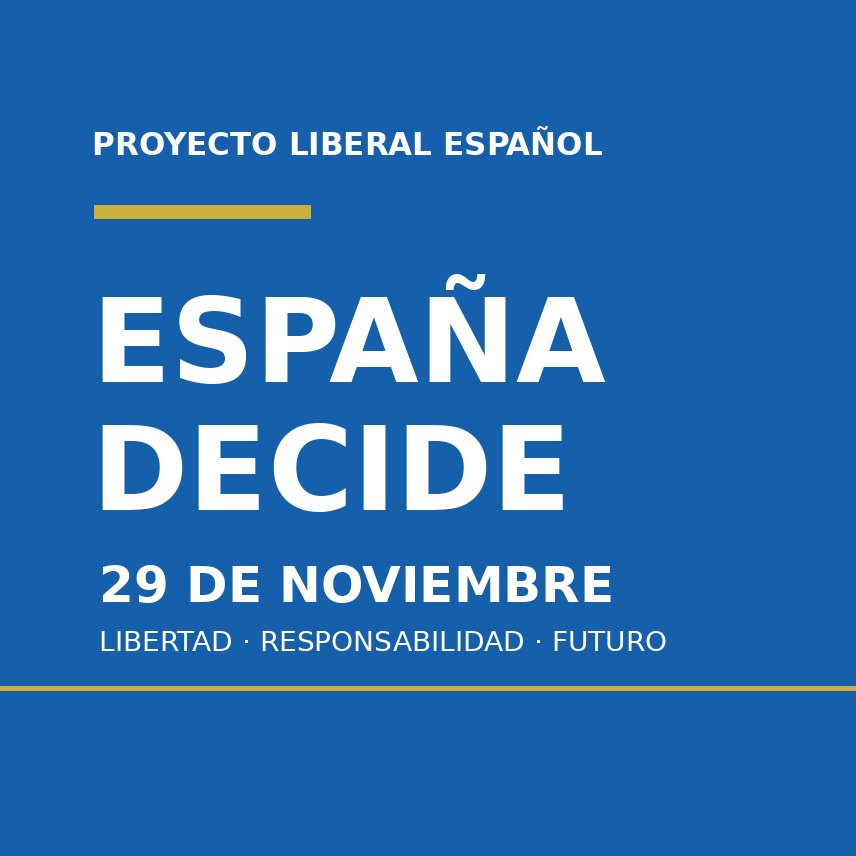 ProyectoPLIE's tweet photo. No basta con cambiar de Gobierno. Hay que cambiar la forma de gobernar. El 29 de noviembre, PLIE concurrirá para abrir un camino de libertad, responsabilidad y regeneración. https://t.co/hCmahLqJeA