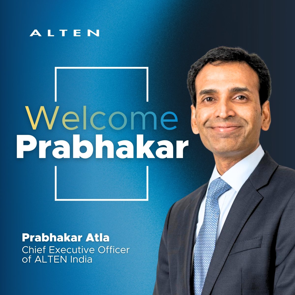 AltenIndia's tweet photo. Please join us in welcoming Prabhakar Atla as the new CEO of ALTEN India! 🎉 Bringing 30+ years of global leadership experience, Prabhakar will drive growth, innovation, and transformation as ALTEN India advances the Group's 2030 ambitions.
#ALTEN #ALTENIndia #Leadership #NewCEO https://t.co/f1DNH1vFL1