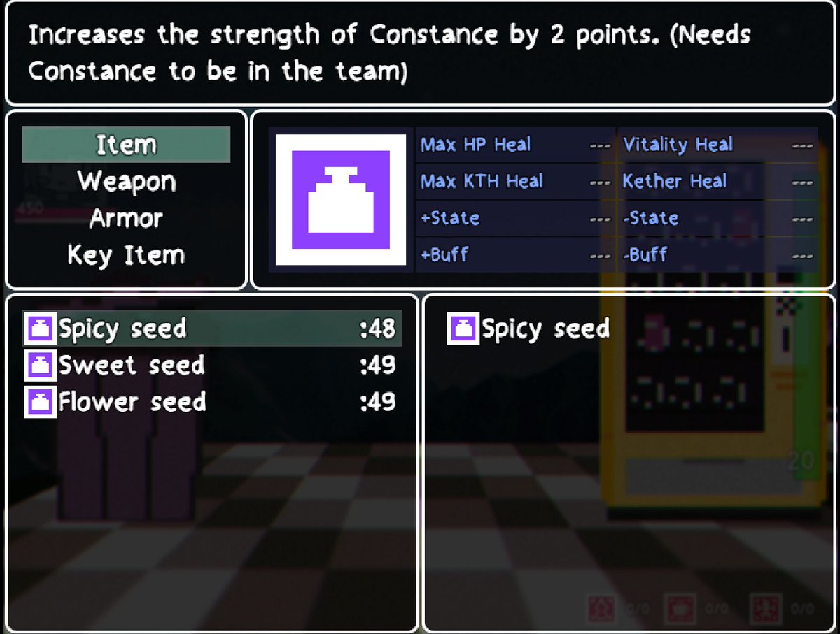 dev_mashinn's tweet photo. The stat screen of Constance, your fellow companion that supports you in fight (Still a placeholder asset lol) https://t.co/YiY1yp5qcs