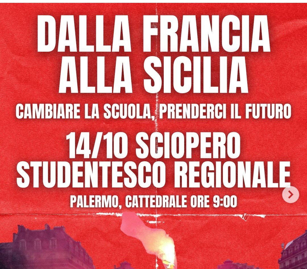 LesGrenades_'s tweet photo. En #Italie des grèves et révoltes se préparent prenant exemple sur les #LycéesEnLutte 🔥✊❤️🔥
Bravo à TOUSTES !
"De la #France à la #Sicile, changer l'école, se saisir du futur" https://t.co/pkuR6nx2C7