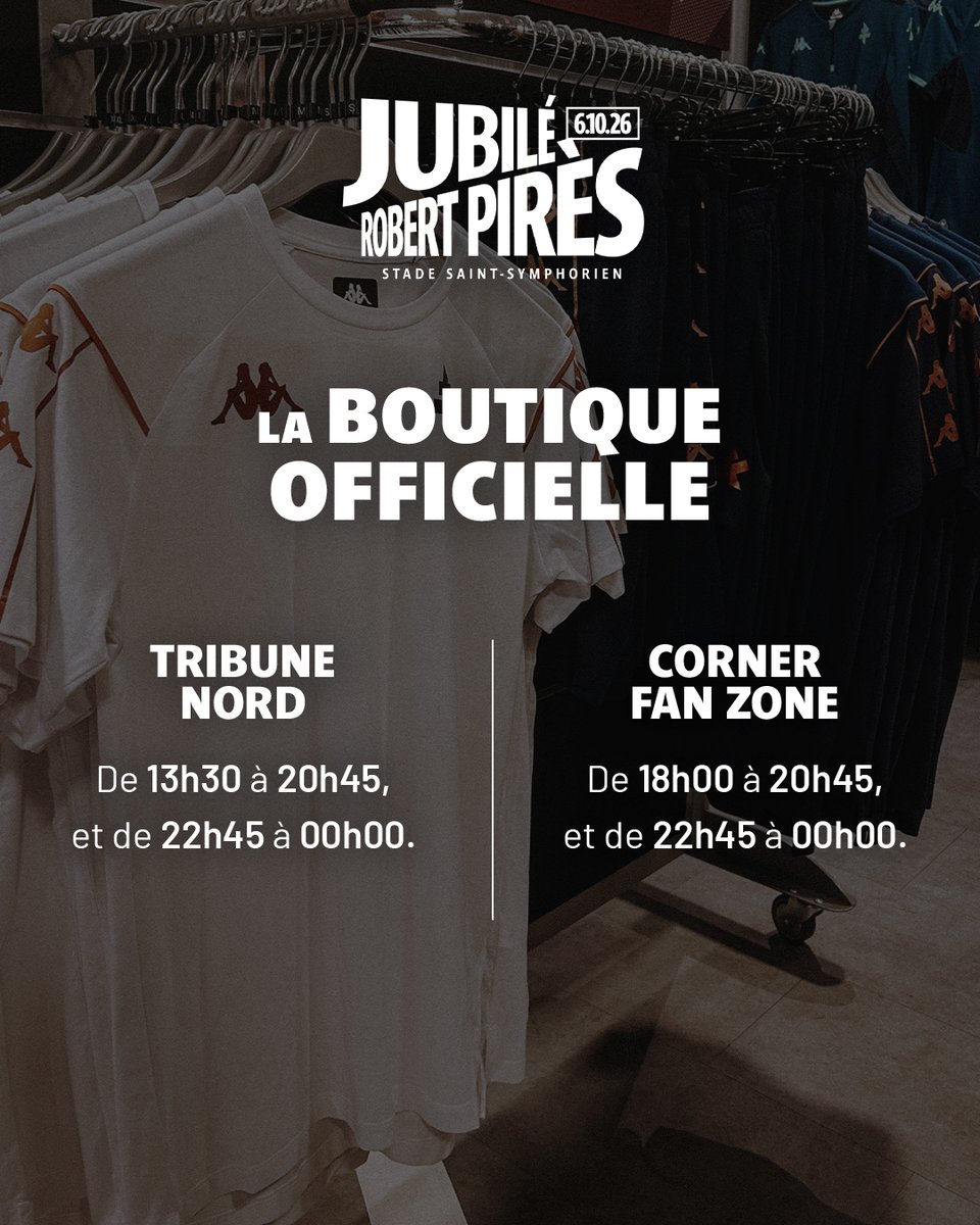 FCMetz's tweet photo. Les infos pratiques pour le Jubilé Robert Pirès 🔜    

𝗔𝗰𝗰𝗲̀𝘀 𝗮𝘂 𝘀𝘁𝗮𝗱𝗲   
𝗔𝗻𝗶𝗺𝗮𝘁𝗶𝗼𝗻𝘀 𝗙𝗮𝗻 𝗭𝗼𝗻𝗲  
𝗢𝘂𝘃𝗲𝗿𝘁𝘂𝗿𝗲 𝗱𝗲 𝗹𝗮 𝗕𝗼𝘂𝘁𝗶𝗾𝘂𝗲    

ℹ️ https://t.co/rvEeglroLX https://t.co/Mq9VDnBy6e