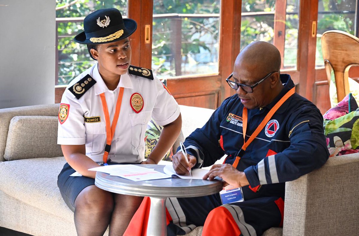 NationalCoGTA's tweet photo. 📌Jozini - Day 1 of International Fire Prevention Week 2026 is underway at Tiger Lodge.

The NDMC, KZN Provincial Disaster Management Centre and Jozini Municipality are joining forces to strengthen fire prevention and safe charging practices.

#FirePreventionWeek2026 https://t.co/kqmpStqybO