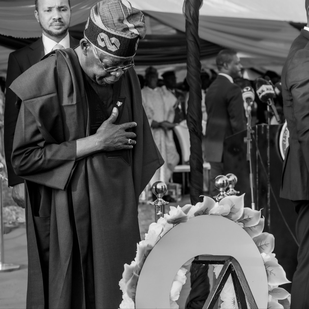 officialABAT's tweet photo. Yesterday, Nigeria lost brave men and women of our Air Force in the service of our country.

This is a painful moment for our Armed Forces and for the entire nation. Our Air Force personnel put their lives on the line every day to secure Nigeria. Their sacrifice will never be forgotten.

Behind every uniform is a family. A spouse, a child, a parent, a brother or sister who expected their loved one home. Nigeria grieves with them.

I have declared three days of national mourning and directed that our flags be flown at half-mast throughout the country in honour of those we have lost.

The Chief of Air Staff has briefed me, and I have directed the Nigerian Air Force to immediately commence a thorough investigation into the cause of the crash to prevent future occurrences.

I also commend the Nigerian Air Force for activating an immediate search and rescue operation following the accident.

We honour their service. We remember their sacrifice.

May the souls of our departed heroes rest in peace.

Bola Ahmed Tinubu, GCFR
President and Commander-in-Chief of the Armed Forces
Federal Republic of Nigeria