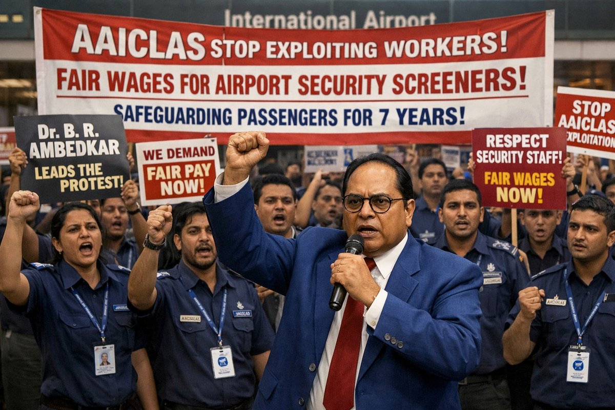 screenersvoice's tweet photo. @MoCA_GoI AAICLAS security screeners life  crushed by AAI.Airports authority of India destroyed not only AAICLAS security screeners life but kolkata and chennai Airport. AAI biggest hurdle for state progress.AAI is a dangerous for country @narendramodi @MoCA_GoI @RamMNK #Airport #kolkata https://t.co/0wQY32PiPL