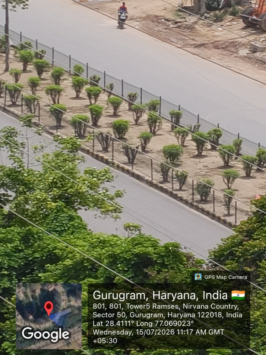khushisinghal's tweet photo. 1. Median on GCER looked like this. Green, lush, beautiful.
2. It was made to look like this. Instead of pruning bushes were cut illogically.
3. They did not even stop at 2. Median is made to look like this.

Why? Just why?

Do u hv answers @MunCorpGurugram @OfficialGMDA ??? https://t.co/xsxgsJZf2B