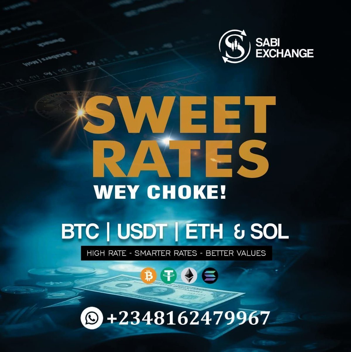 Dr_SabiCrypto's tweet photo. @judeumeano Actively BUYING &amp; SELLING bits &amp; BULK @ sweet rates 😋🚀🔥 

DM 👉🏾: https://t.co/U8o5C8bmE2 https://t.co/wtEO5Zr1bv
