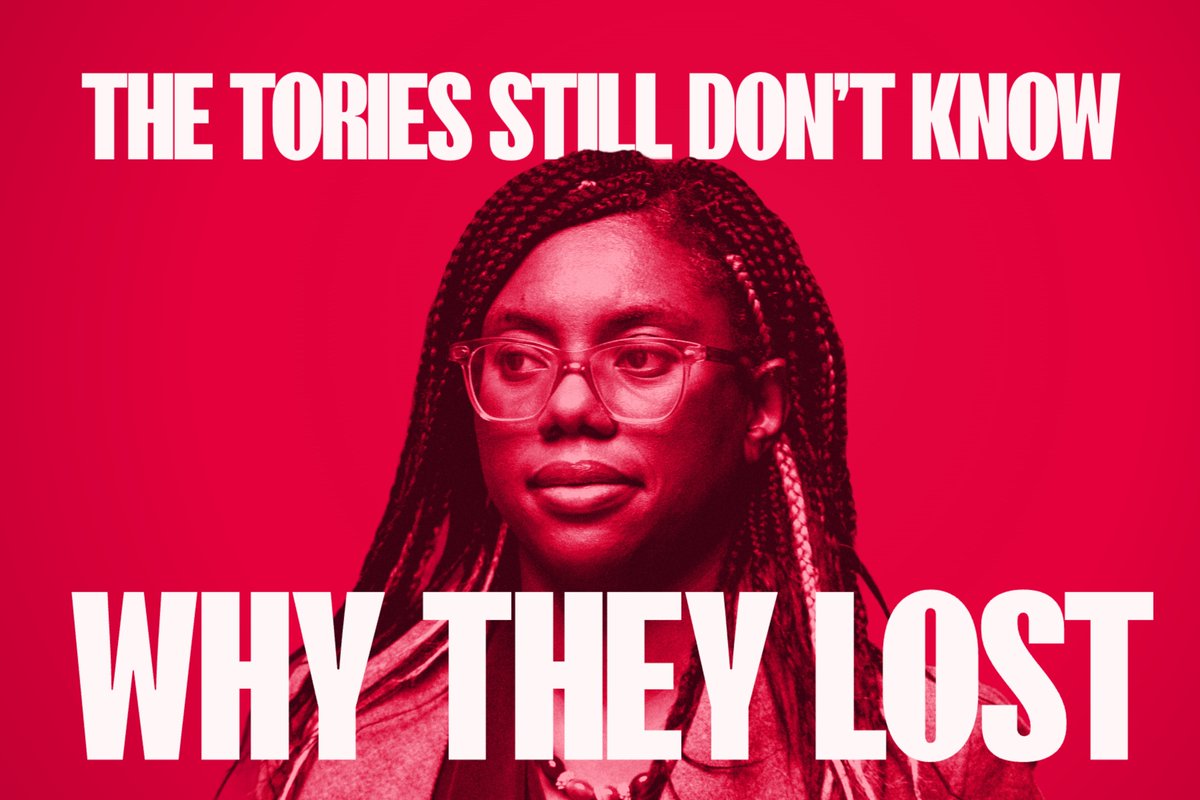 ThinkLabour's tweet photo. Tory Conference is underway. So what does the party’s current strategy look like?

We asked @AndrewCooper__ , David Cameron’s former Director of Strategy, to take a look at Kemi Badenoch’s approach - drawing on ThinkLabour focus groups to examine how voters see the Conservatives today.

https://t.co/llwngcIimX