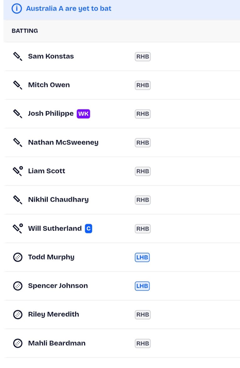VishalY73709681's tweet photo. Australia A win the toss and elect to bat first in the 1st unofficial ODI against India A in Puducherry.
The three-match unofficial ODI series begins today.
#INDAvsAUSA #IndiaA #AustraliaA #Cricket #UnofficialODI https://t.co/nvoaDdU8IQ
