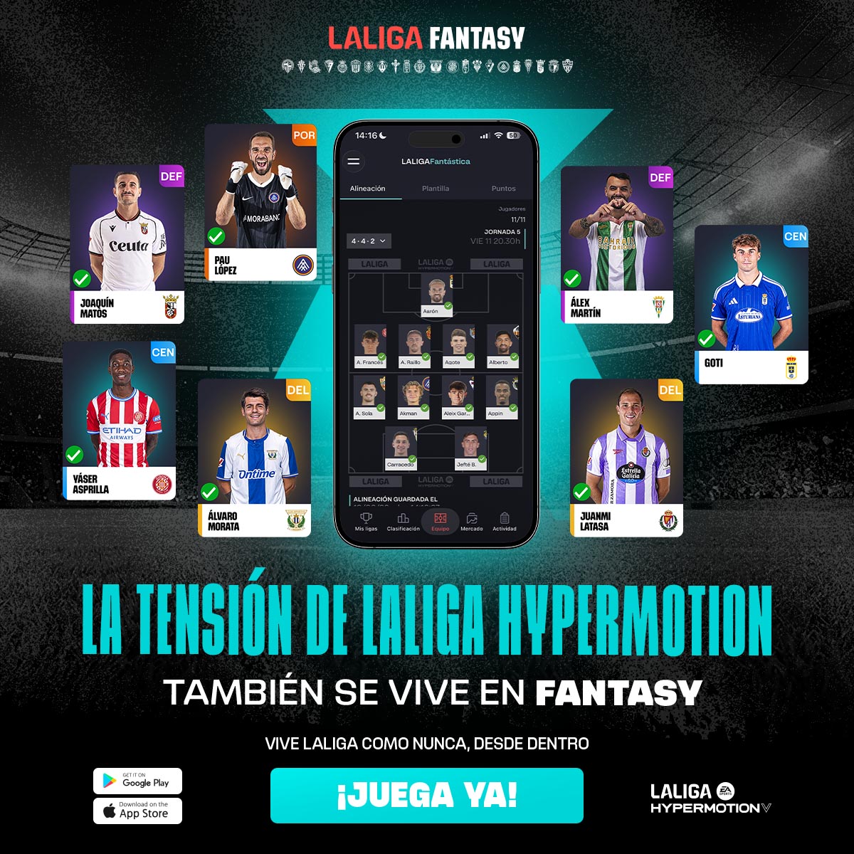 RealOviedo's tweet photo. 🆕 Vuelve #LALIGAFANTASY y este año con #LALIGAHYPERMOTION
📋 Escoge tu modo de juego, crea tu equipo, clausulazos...
📲 https://t.co/8KPpiKX9mw
#RealOviedo 🔵⚪ https://t.co/ir9sleUxQ8