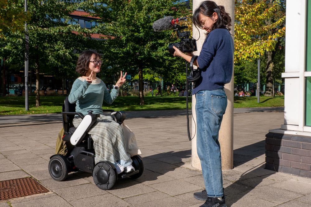 GCVA_Mcr's tweet photo. And they're off! New MAVA students for 2026/27 got into working with cameras straight away in their foundational filmmaking course Ethnographic Documentary. Let's see what they can do! https://t.co/qBu4GmR2Jc