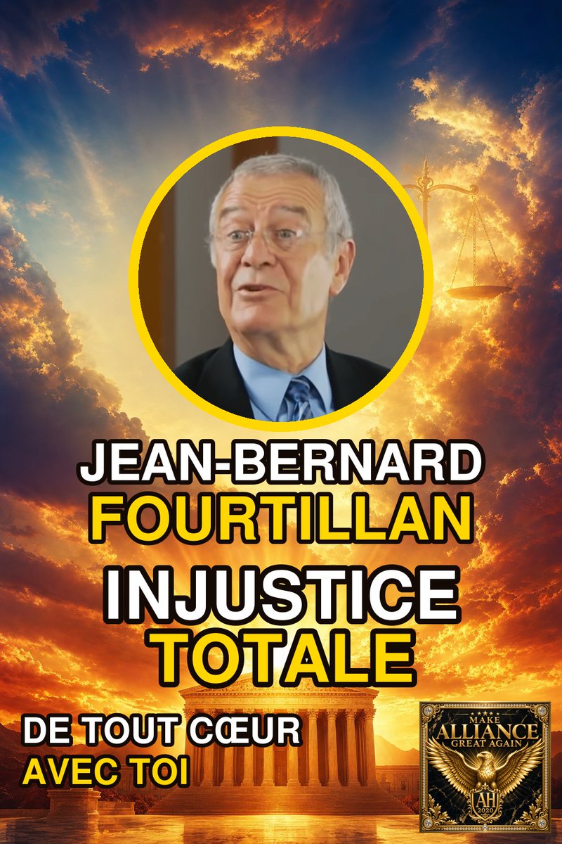 AntoineAH2020's tweet photo. Jean-Bernard Fourtillan est un ami, et je l'apprécie beaucoup. Aujourd'hui, mon cœur est triste, et je suis de tout cœur avec lui.

Pendant des années, il a été encadré par des gens malfaisants qui l'ont poussé, pas à pas, vers la faute. Ce qui lui arrive était hélas inévitable. Il paie aujourd'hui les pots cassés de ceux qui l'entouraient et l'ont mal conseillé.

Quatre ans ferme. C'est une injustice totale.

Pendant ce temps, ceux qui ont mené l'expérimentation à l'échelle de millions de personnes avec l'injection ARNm n'ont toujours pas été jugés.

Ce jugement-là, nous l'attendons. Et il viendra.

https://t.co/85LVyVZyxa

#Fourtillan #Justice #ARNm #AllianceHumaine2020