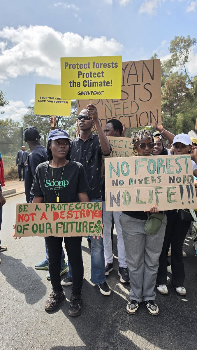 FerdyOmondi's tweet photo. Karura. Imenti. The Aberdares.
Kenya's forests keep falling while government rhetoric says otherwise.
60,000+ Kenyans signed one demand: stop deforestation. Today, with forest defenders, we handed their petition to the Ministry of Environment.
Will the government listen? 🌳 https://t.co/fRtbIvWyhJ