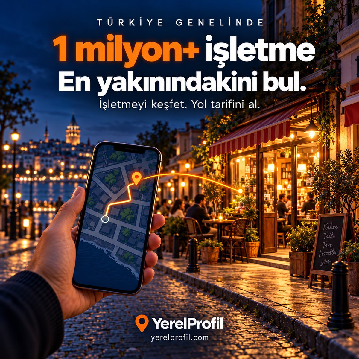 Yerel_Profil's tweet photo. Türkiye’de 1 milyondan fazla işletme, tek adreste: YerelProfil.

Yakınınızdaki restoranı, kafeyi, kuaförü, mağazayı ve daha fazlasını kolayca bulun. İşletmeleri keşfedin, yol tarifini alın.

İşletmenizin dijitalde de öne çıkmasını sağlayın.
#googleisletme #kobiler #Esnaf https://t.co/V0DRruE355
