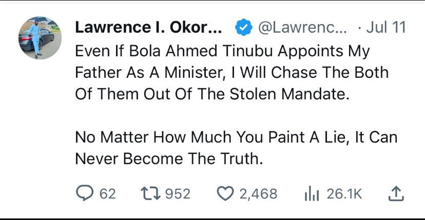 TundeThomas01's tweet photo. @HighChiefOkoro @OfficialAPCNg @tsg2023 @TinubuMediaS @TNOnigeria @CityBoyMedia https://t.co/5FDyeYOzth