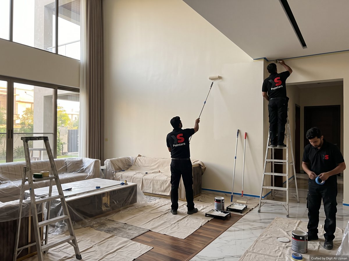 painters20728's tweet photo. Professional YS Painters applying premium interior wall paint inside a luxury home in DHA Lahore with a smooth professional finish.
#ProfessionalPainters #WallPaint #LuxuryInterior #HomeRenovation #VillaPainting #CommercialPainting #Lahore #Pakistan #PaintExperts #Interior https://t.co/WOAc3k8jxx