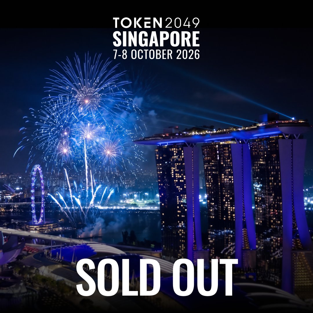 token2049's tweet photo. TOKEN2049 Singapore is sold out. 

Tomorrow, doors open.

25,000 attendees. 160 countries. 500 exhibitors. 300 speakers. 6 stages. 5 floors of Marina Bay Sands.

See you tomorrow. https://t.co/dku2Zjuuqv