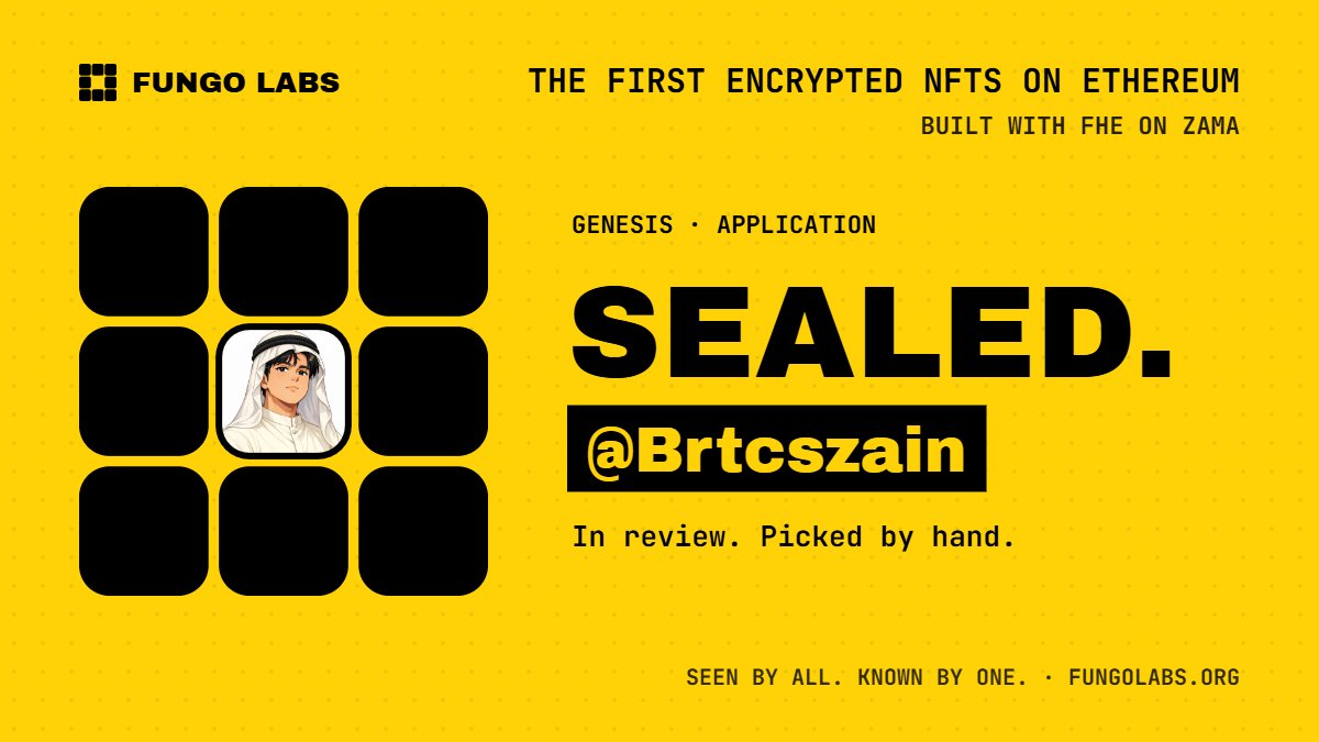 Brtcszain's tweet photo. Encrypted NFTs are a game changer for Web3 privacy. Fungo Labs is solving a huge gap by giving creatorand collectors true data ownership and confidentiality onchain

@fungolabs https://t.co/bIuwlzvm03