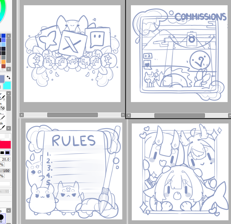 yuemeii_art's tweet photo. wip panels for mee 💙✨ https://t.co/wwM83LceHF