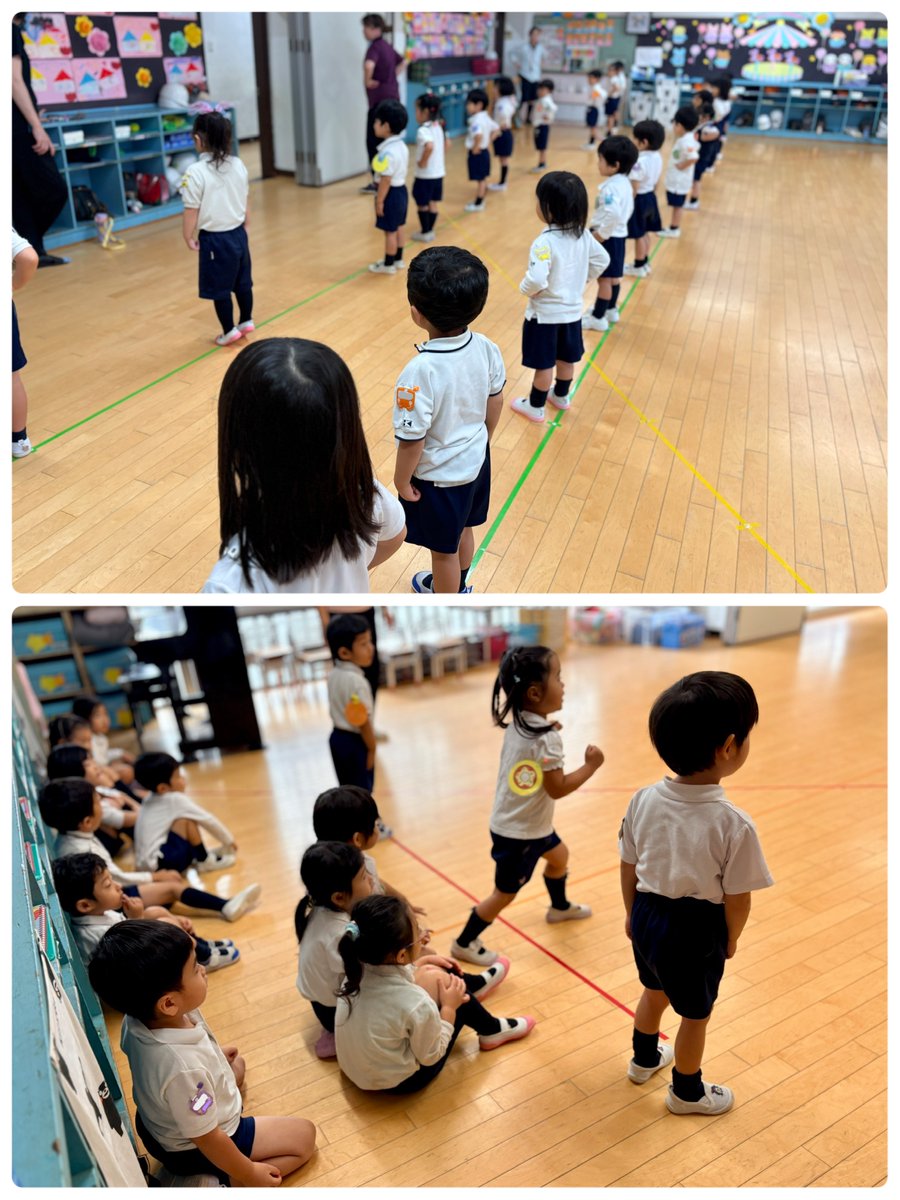 hatonomorikindy's tweet photo. １０月は２学期の中でも一番大きな行事、運動会があります❗️
特に年少さんは初めての運動会。お遊戯はもちろん、
かけっこや色々な種目の順番の待ち方から、終わった後の待機まで一つ一つ練習しています😊
お家の方に素敵な姿をみてもらえるように
子どもたちは毎日、練習を頑張っています✨ https://t.co/qBlz6OBoyH