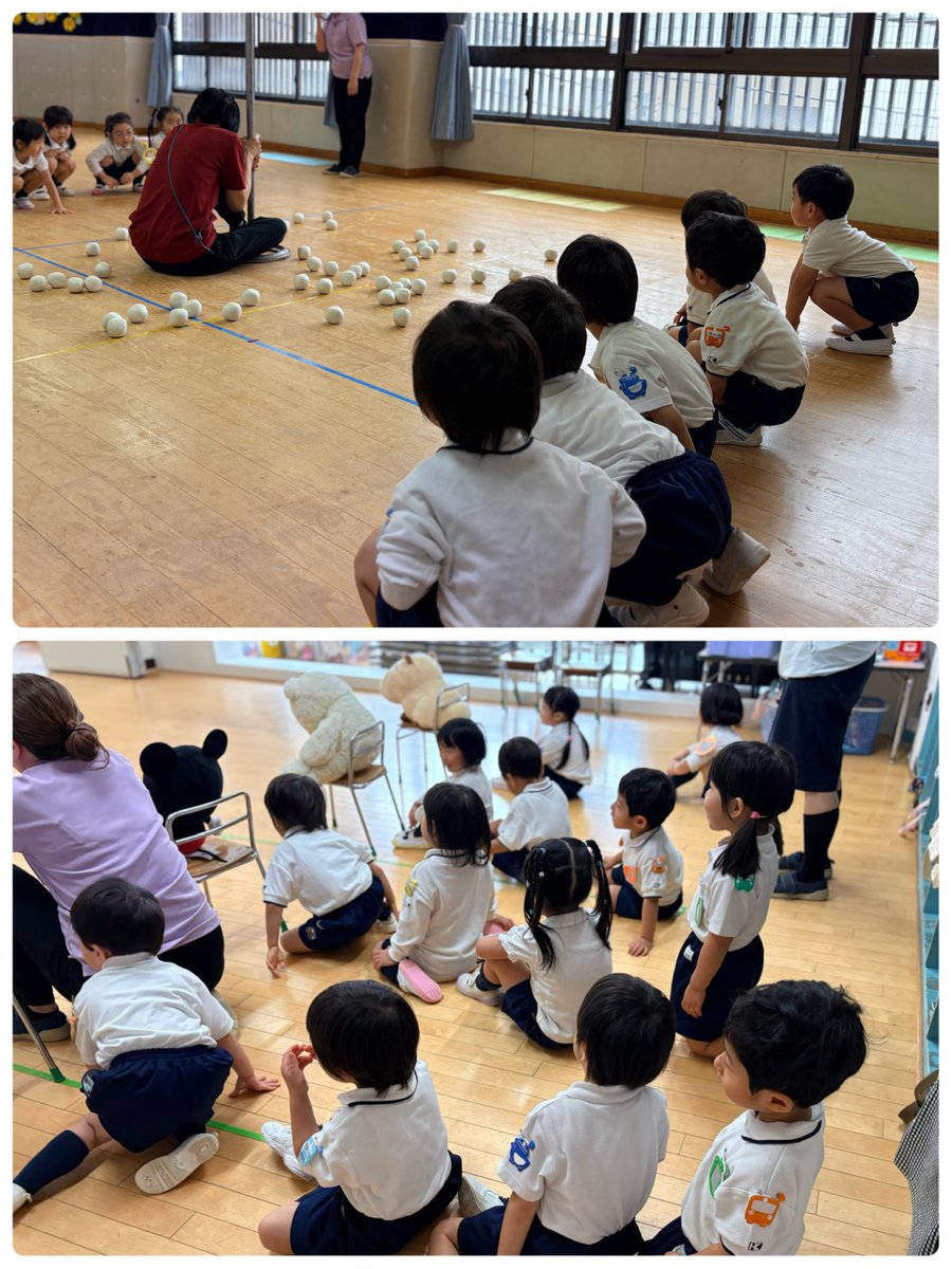 hatonomorikindy's tweet photo. １０月は２学期の中でも一番大きな行事、運動会があります❗️
特に年少さんは初めての運動会。お遊戯はもちろん、
かけっこや色々な種目の順番の待ち方から、終わった後の待機まで一つ一つ練習しています😊
お家の方に素敵な姿をみてもらえるように
子どもたちは毎日、練習を頑張っています✨ https://t.co/qBlz6OBoyH