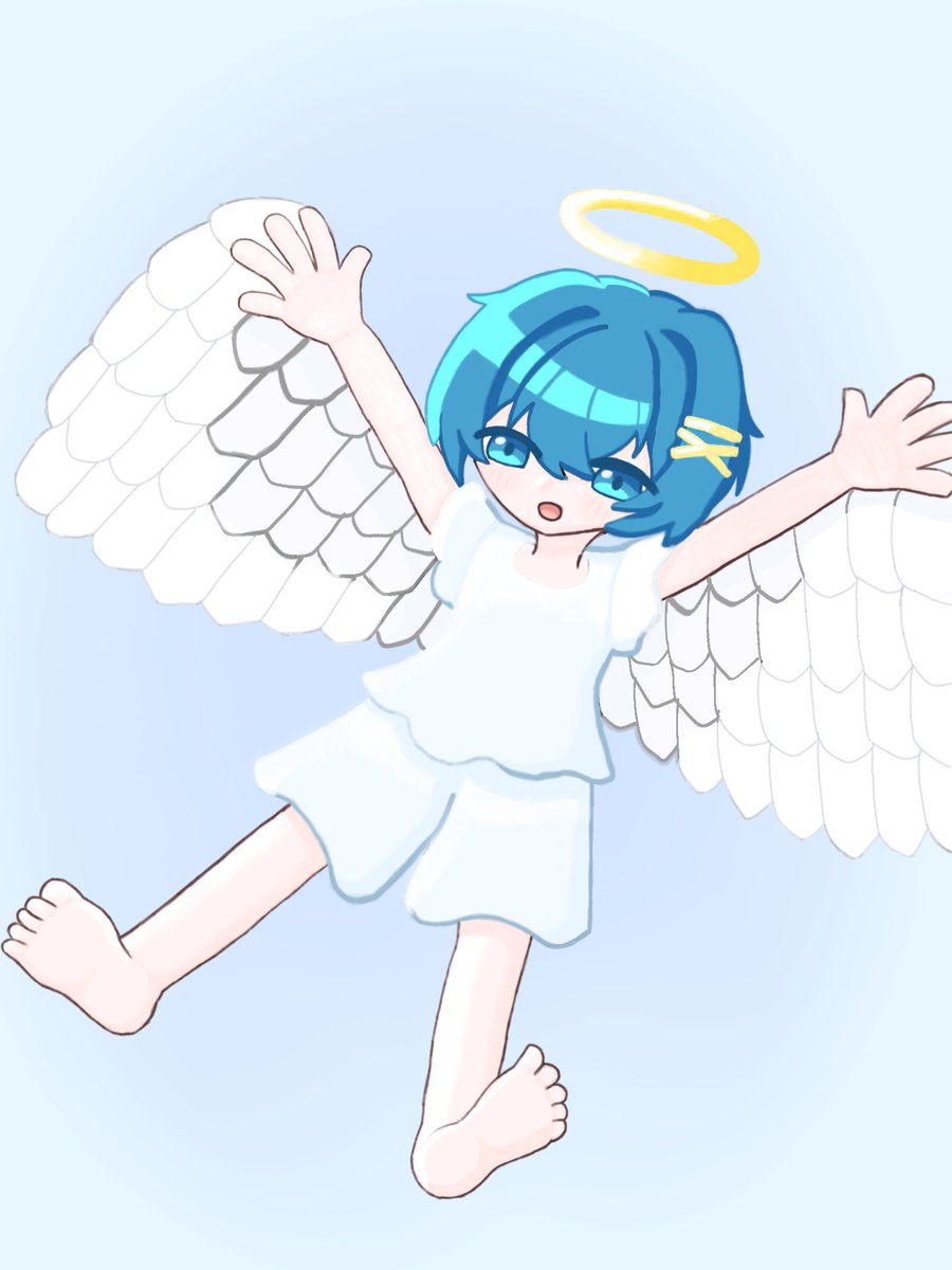 MATTARI_FA's tweet photo. #ちぐちぐいらすと 
天使の日に投稿したかったもの
はじめての厚塗り むずい https://t.co/0NJx8sX28k