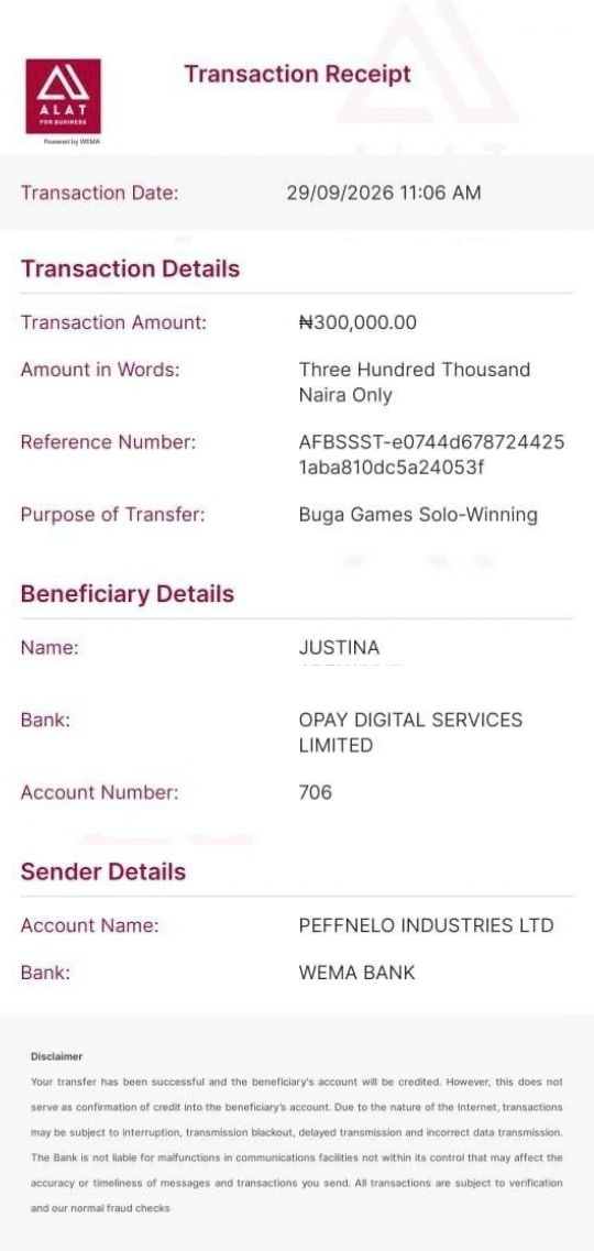 buga4gamez's tweet photo. You asked for proof, proof you shall get.

Another ₦300,000 winner has been credited! ₦1,000 entry to become ₦300,000 richer.

Claim your cash prize now on https://t.co/7DEzYa3V8r https://t.co/dlXWly2qQT