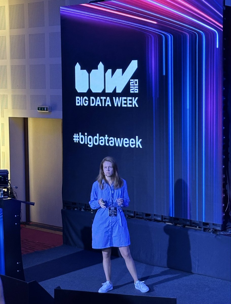 bigdataweek's tweet photo. 🔵 100 million payment events a day, aggregated down to about 200,000 records. Ioana Teoc from @Worldpay_UK is sharing how her team runs that on AWS EMR Serverless. No Spark clusters to manage, and most of the code came from on-premises. #bigdataweek #bdw2026 #bdwbucharest https://t.co/UeTvGYQKHq