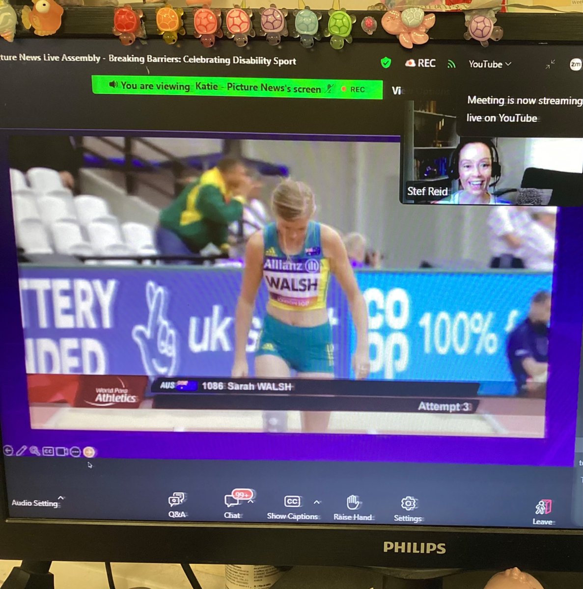 GorsewoodPrimar's tweet photo. Year 4 are enjoying the live assembly from Picture news today (Breaking Barriers: Celebrating Disability in Sport) with special speaker Stef Reid who is a Paralympian! #GorsewoodPSHE https://t.co/I1eVJPZcid