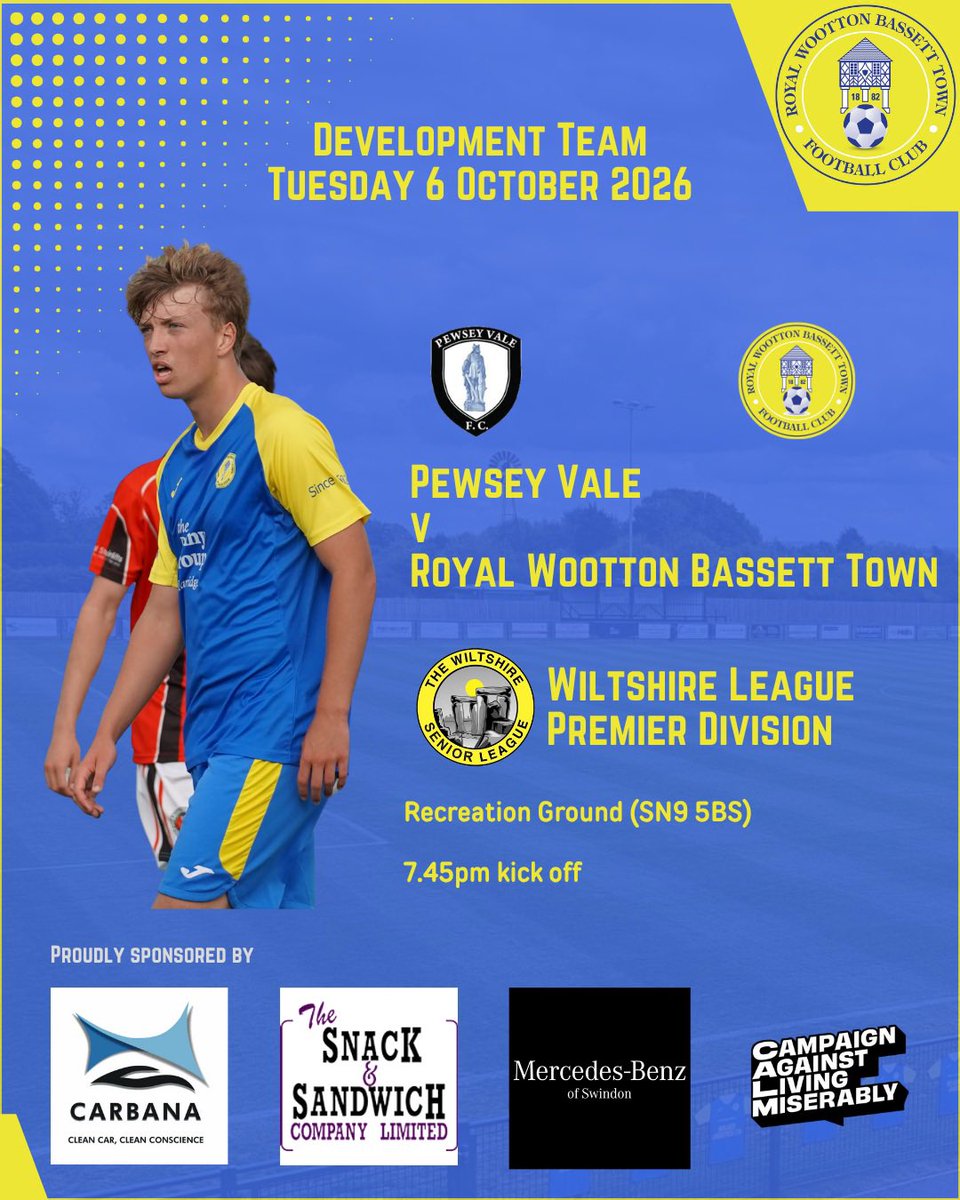 RWBTFC's tweet photo. Gameday!
#rwbtfc Development face a midweek visit to @pewseyvalefc in the @WiltsLeague Premier Division
7.45pm kick off
Photo: Mike Wray
💙💛 https://t.co/AHPIowCQTA