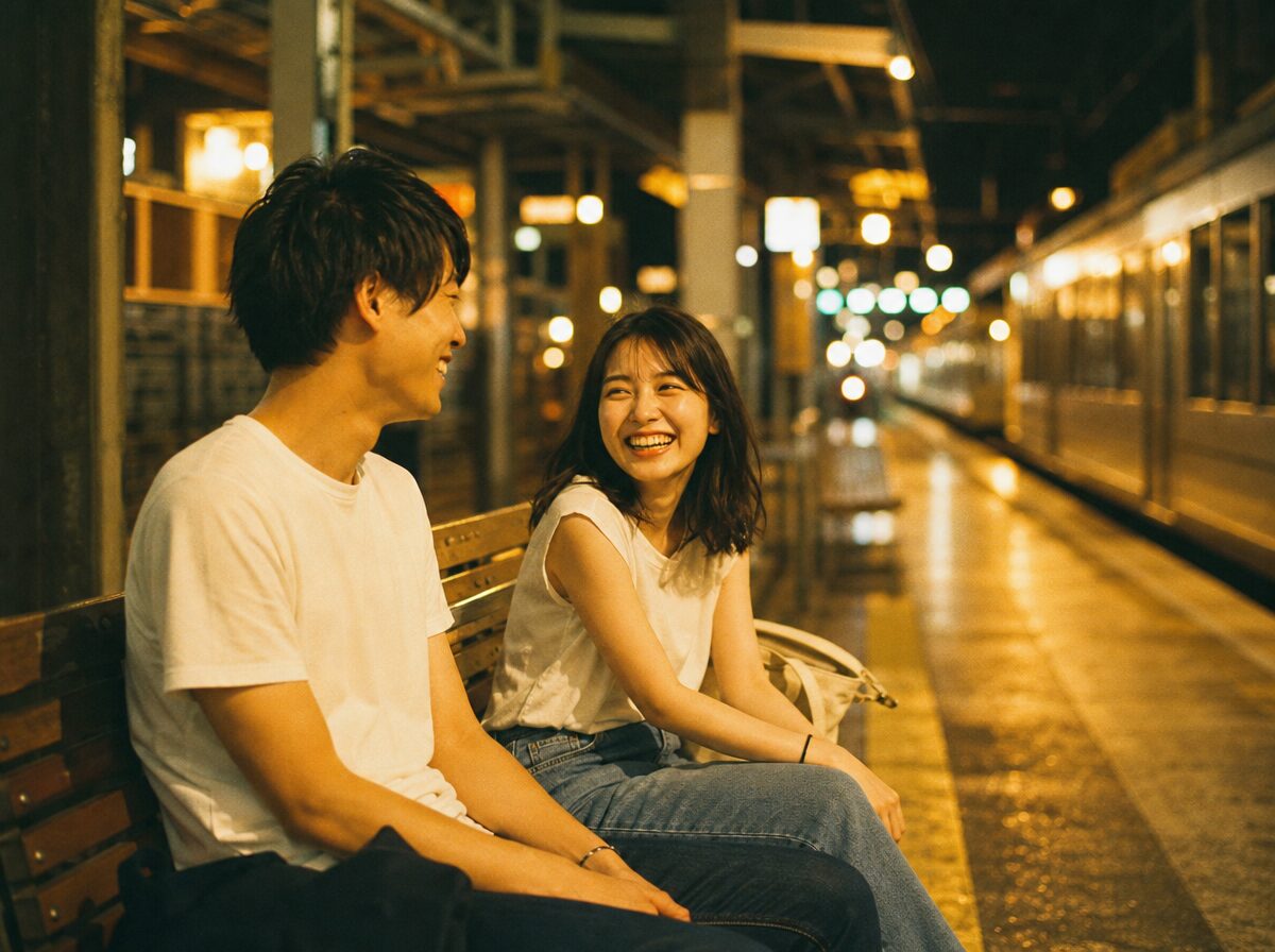 Image for the Tweet beginning: 💬 Jメールのユーザーボイス（成功談）

📍 愛知県在住・30代女性
━━━━━━━━━━━━
帰り道、駅のホームで話しているうちに電車が到着🚃
「またね」と言うはずが、
会話に夢中で一本見送ることに。
もう少しだけ話したいと思えたその時間が、
二人の距離を近づけるきっかけになりました✨ 