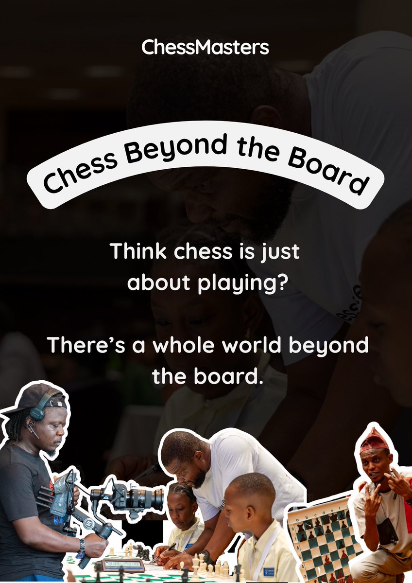ChessMastersHQ's tweet photo. Did you know playing chess goes far beyond just being a player?
There's a whole world around the game,
In Chess Beyond the Board, we're exploring some of the people and roles that help make the game what it is.
#ChessMasters #ChessInNigeria #ChessEducation https://t.co/Gx00g0ojft